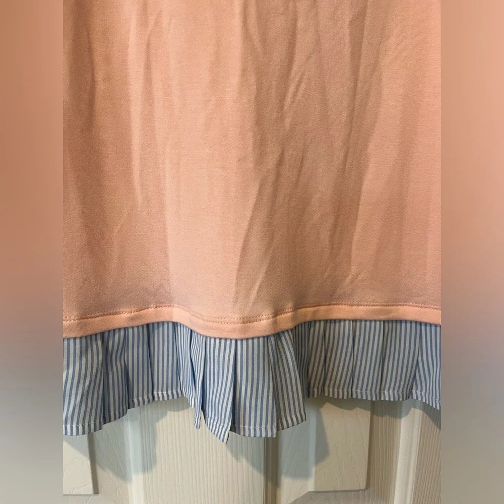 J Crew XS super soft long sleeve t shirt with ruffle bottom, NWT - Picture 5 of 6